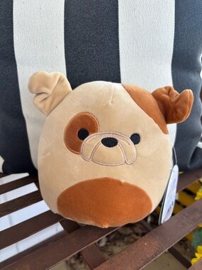 Griz Plush Dog Toy - Beige & Brown Soft Squeeze Plush